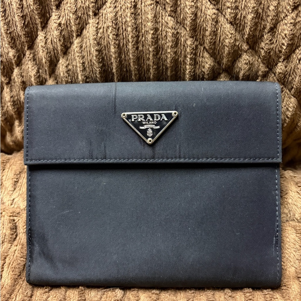 Prada Black Nylon Bifold Wallet